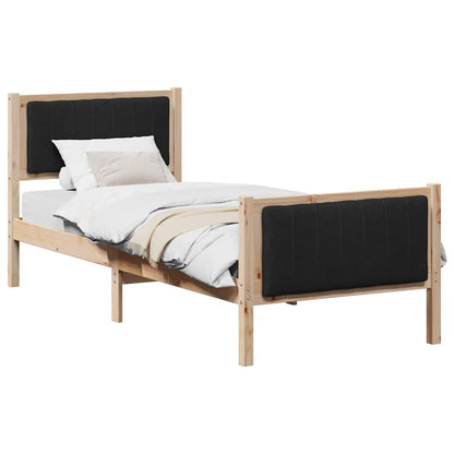 Struttura del Letto con testiera Marrone e nero 75 x 190 cm | homemem39
