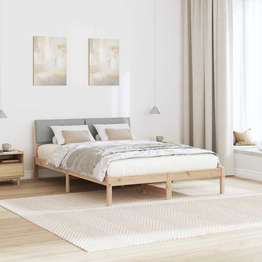 Struttura del Letto Marrone e grigio chiaro 160 x 200 cm | homemem39