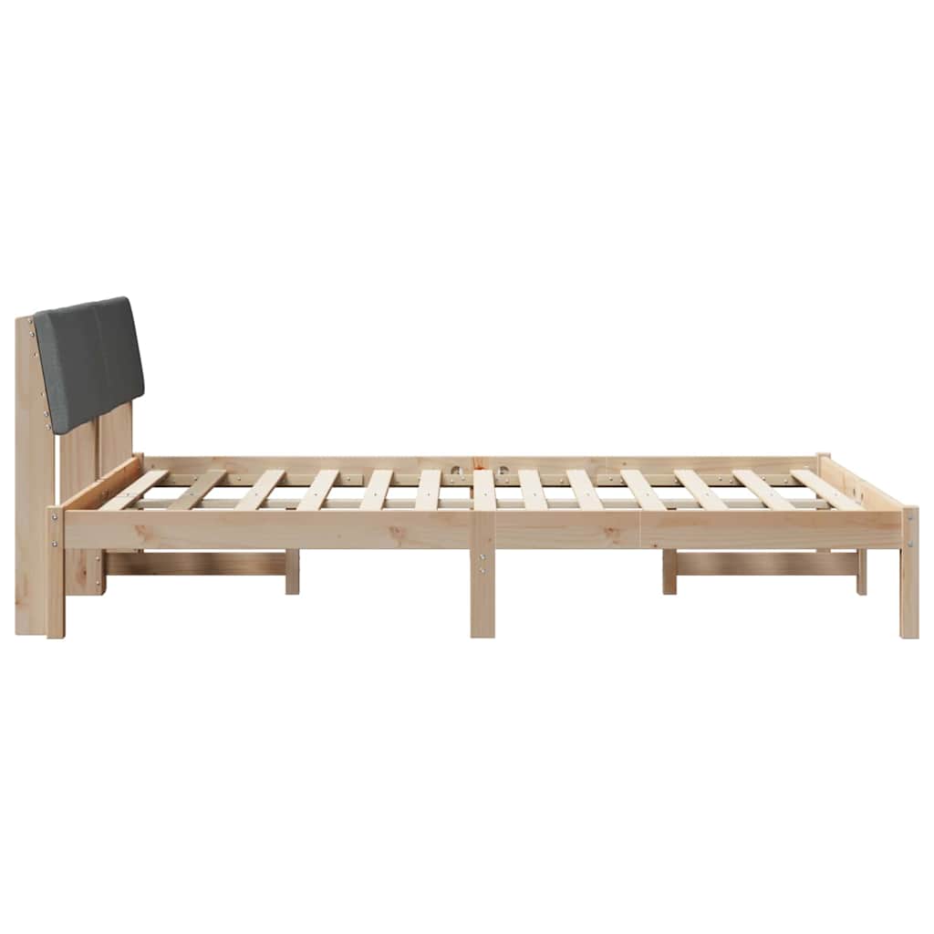 Struttura del Letto marrone e grigio scuro 160 x 200 cm | homemem39