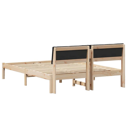 Struttura del Letto con testiera Marrone e nero 160 x 200 cm | homemem39