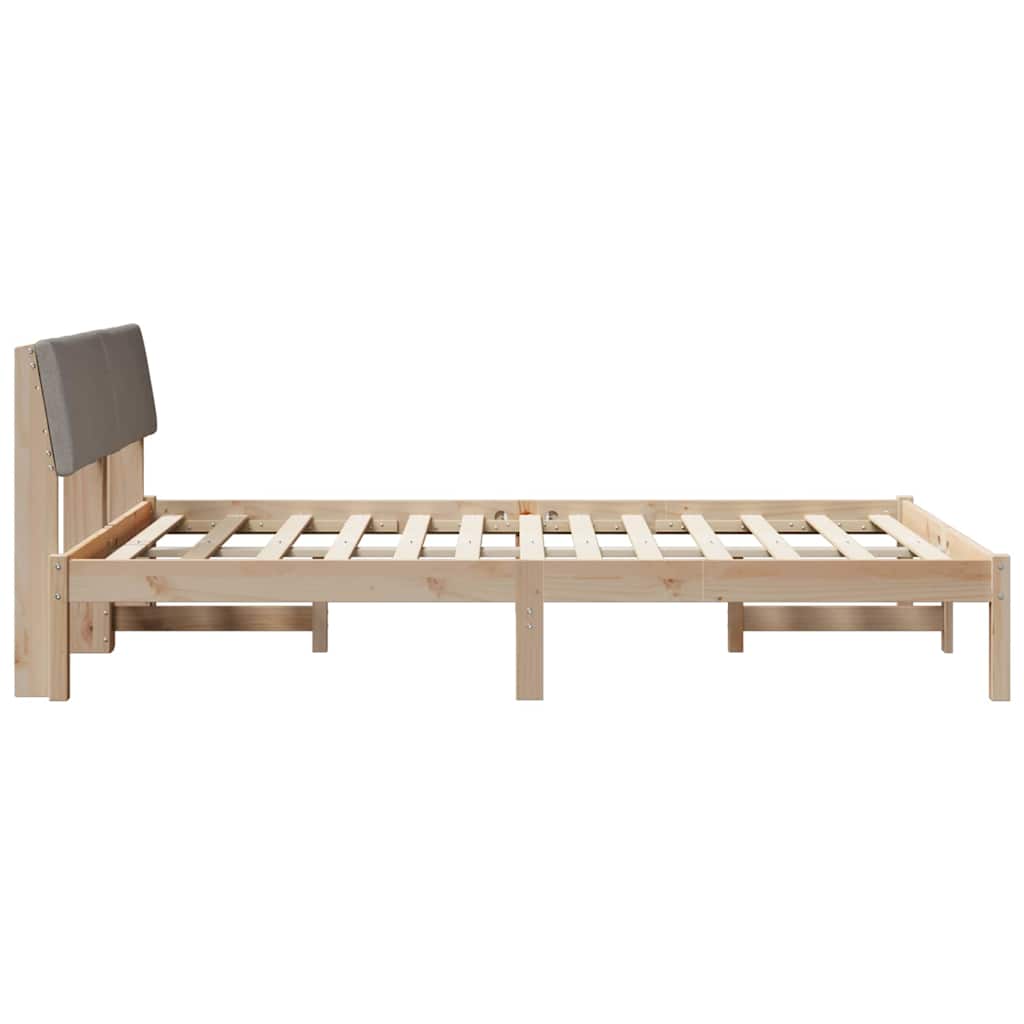 Struttura del Letto con testiera Marrone e taupe 160 x 200 cm | homemem39