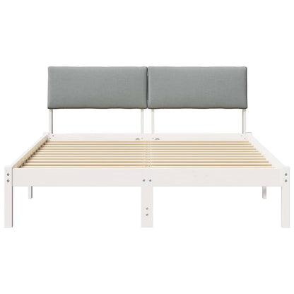 Struttura del Letto Bianco e grigio chiaro 160 x 200 cm | homemem39