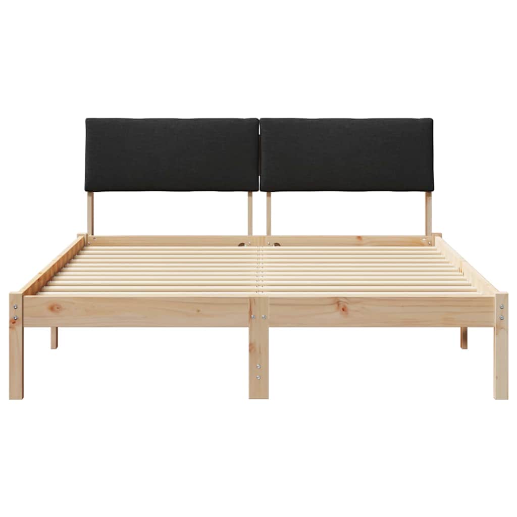 Struttura del Letto con testiera Marrone e nero 150 x 200 cm | homemem39
