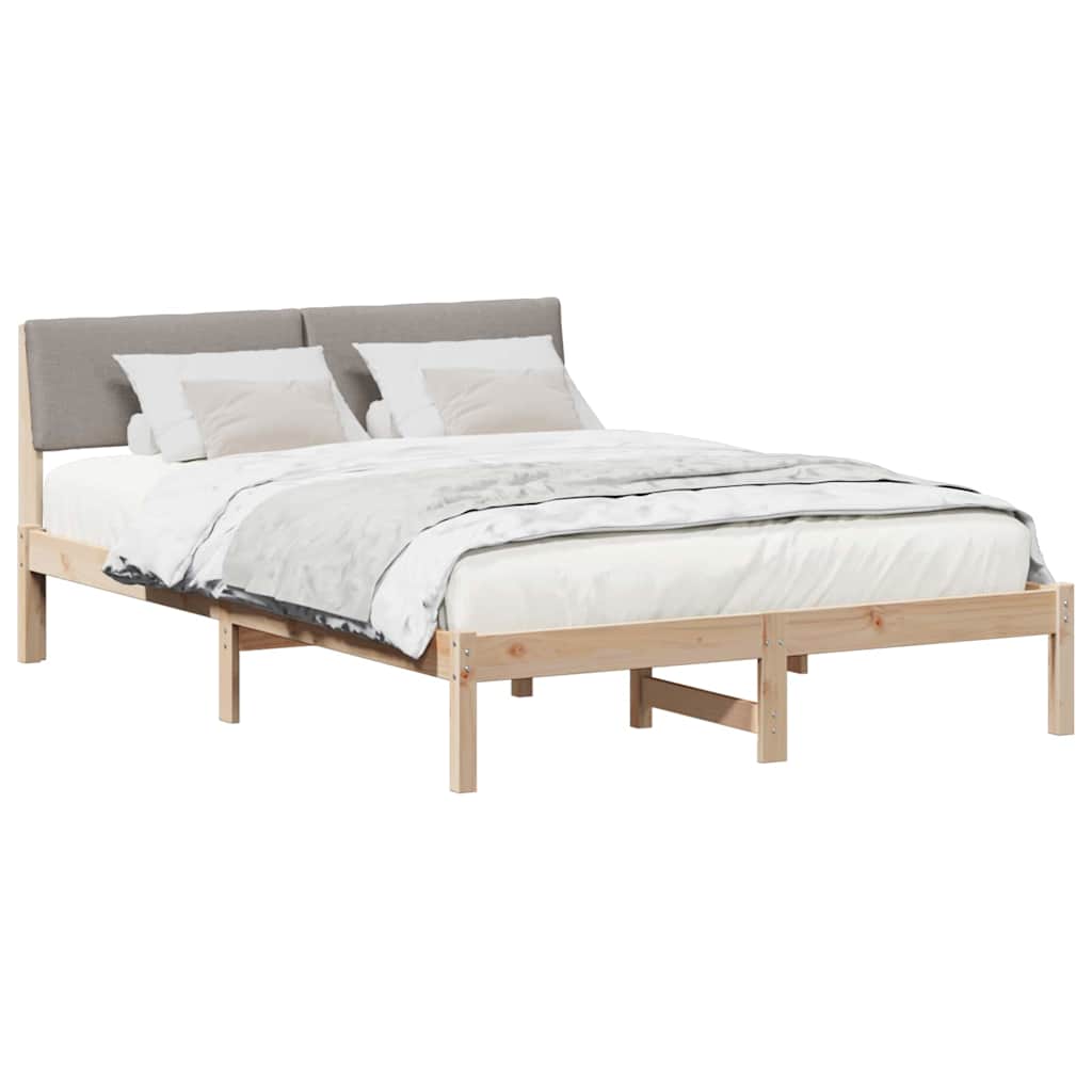 Struttura del Letto con testiera Marrone e taupe 150 x 200 cm | homemem39