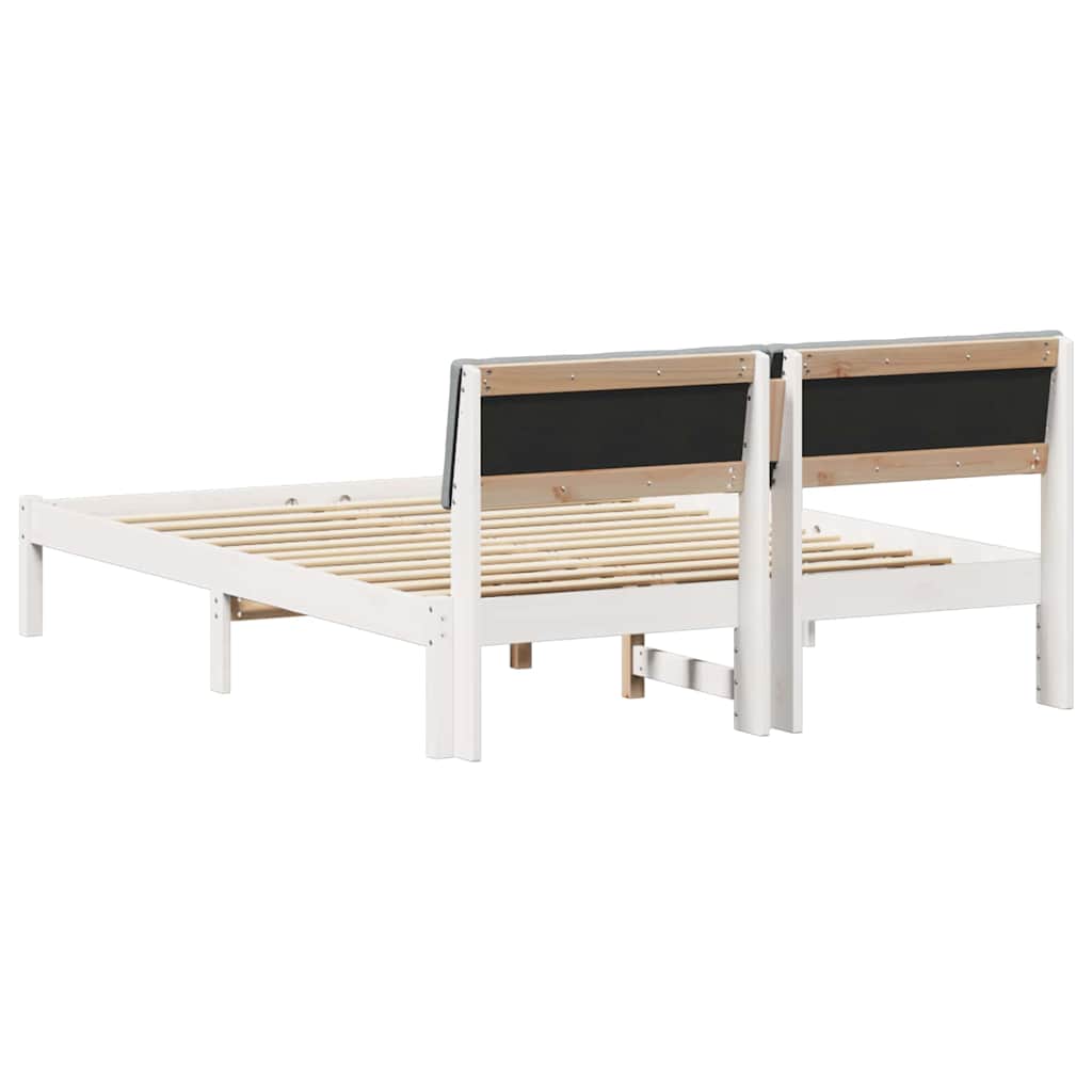 Struttura del Letto Bianco e grigio chiaro 150 x 200 cm | homemem39