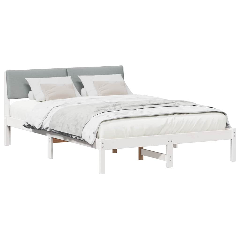 Struttura del Letto Bianco e grigio chiaro 150 x 200 cm | homemem39