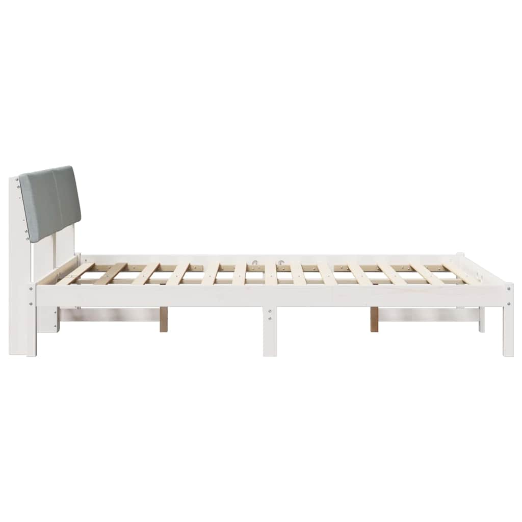Struttura del Letto Bianco e grigio chiaro 150 x 200 cm | homemem39