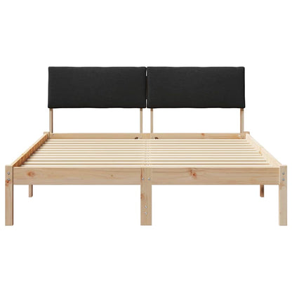 Struttura del Letto con testiera Marrone e nero 140 x 200 cm | homemem39