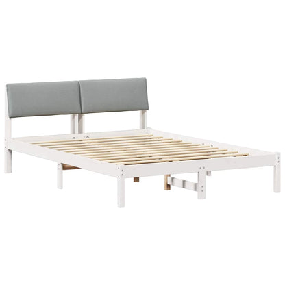 Struttura del Letto Bianco e grigio chiaro 140 x 200 cm | homemem39