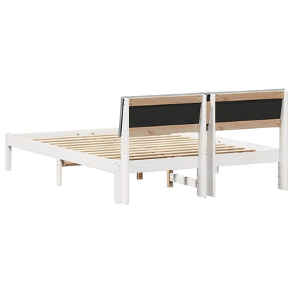 Struttura del Letto Bianco e grigio chiaro 140 x 200 cm | homemem39