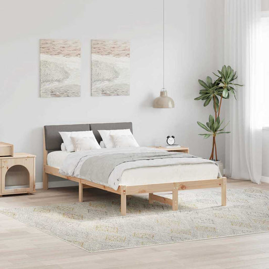 Struttura del Letto con testiera Marrone e taupe 120 x 200 cm | homemem39