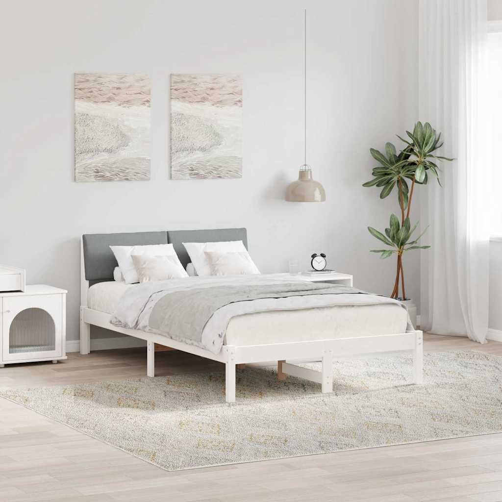 Struttura del Letto Bianco e grigio chiaro 120 x 200 cm | homemem39
