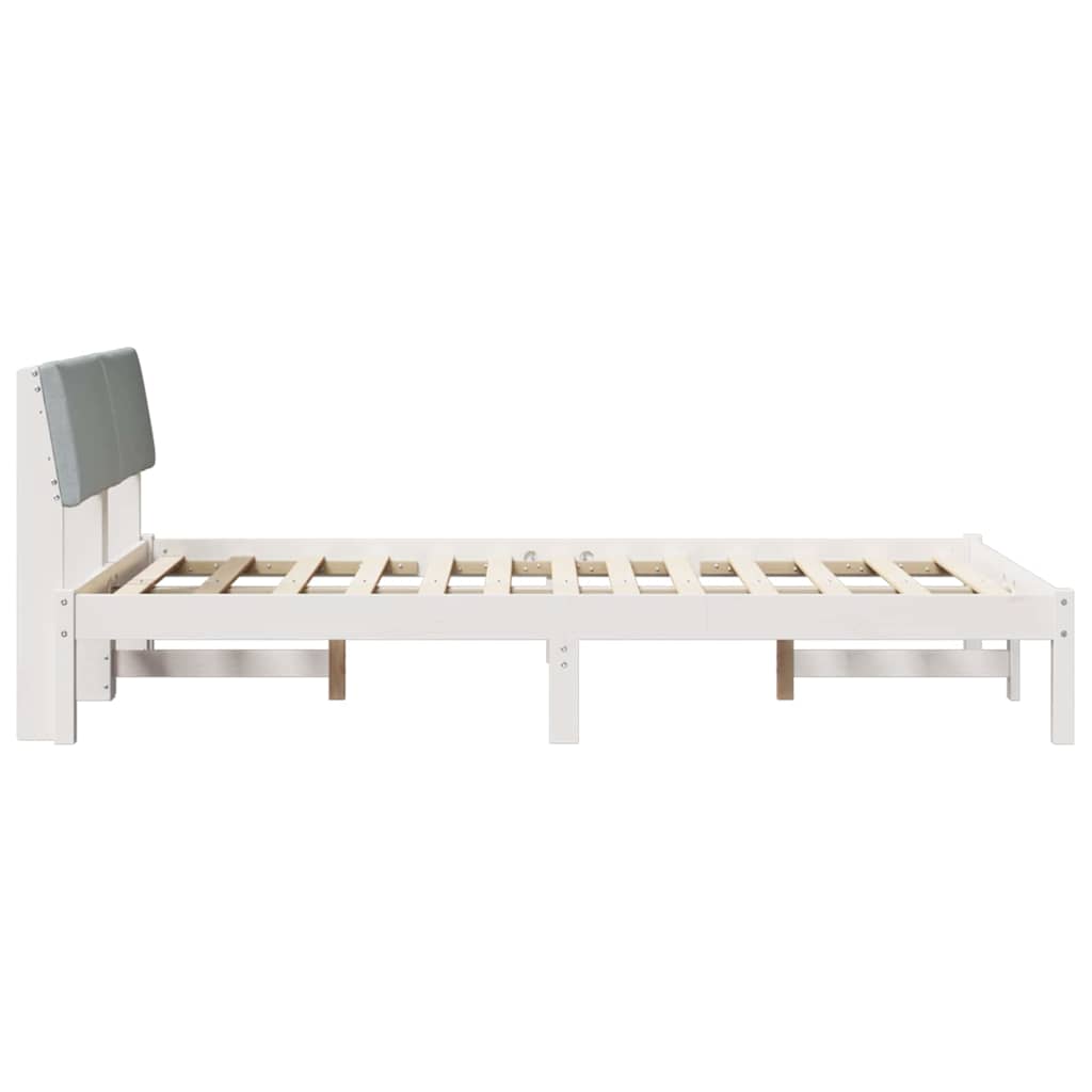 Struttura del Letto Bianco e grigio chiaro 120 x 200 cm | homemem39
