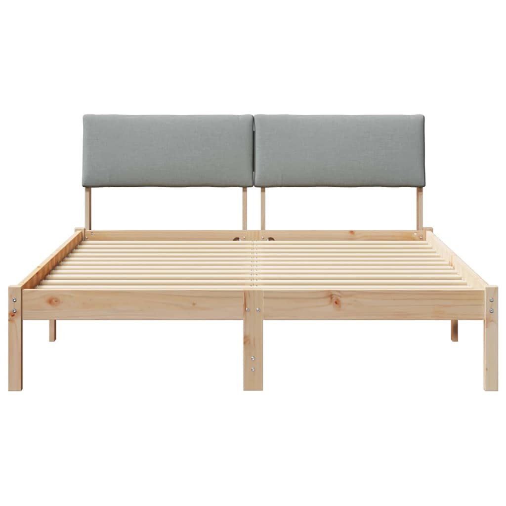 Struttura del Letto Marrone e grigio chiaro 140 x 190 cm | homemem39