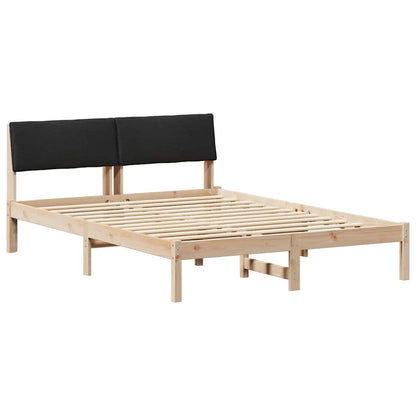 Struttura del Letto con testiera Marrone e nero 140 x 190 cm | homemem39
