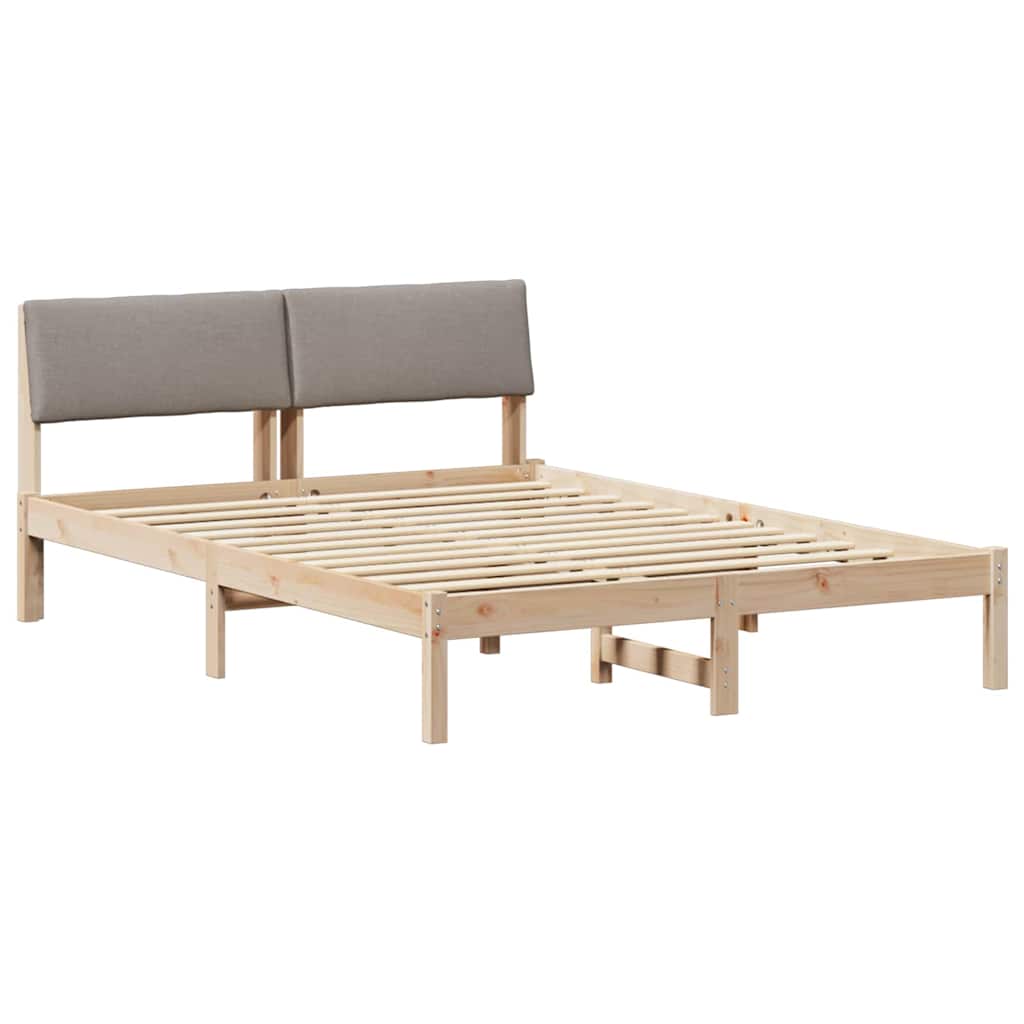 Struttura del Letto con testiera Marrone e taupe 135 x 190 cm | homemem39