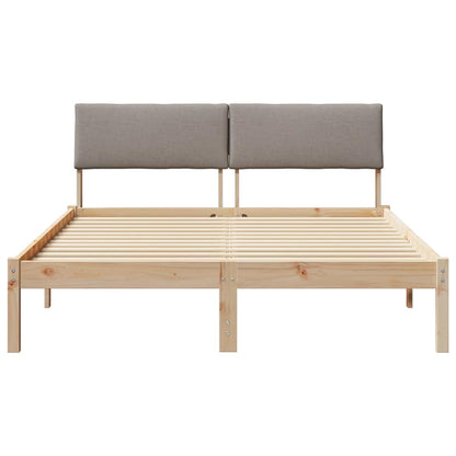 Struttura del Letto con testiera Marrone e taupe 135 x 190 cm | homemem39