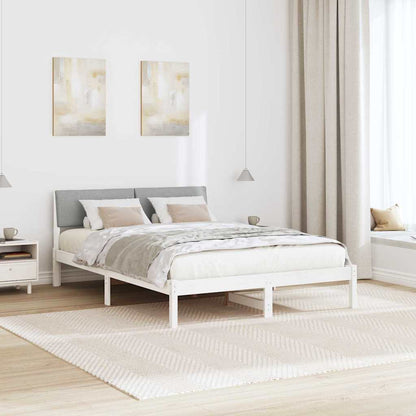 Struttura del Letto Bianco e grigio chiaro 135 x 190 cm | homemem39