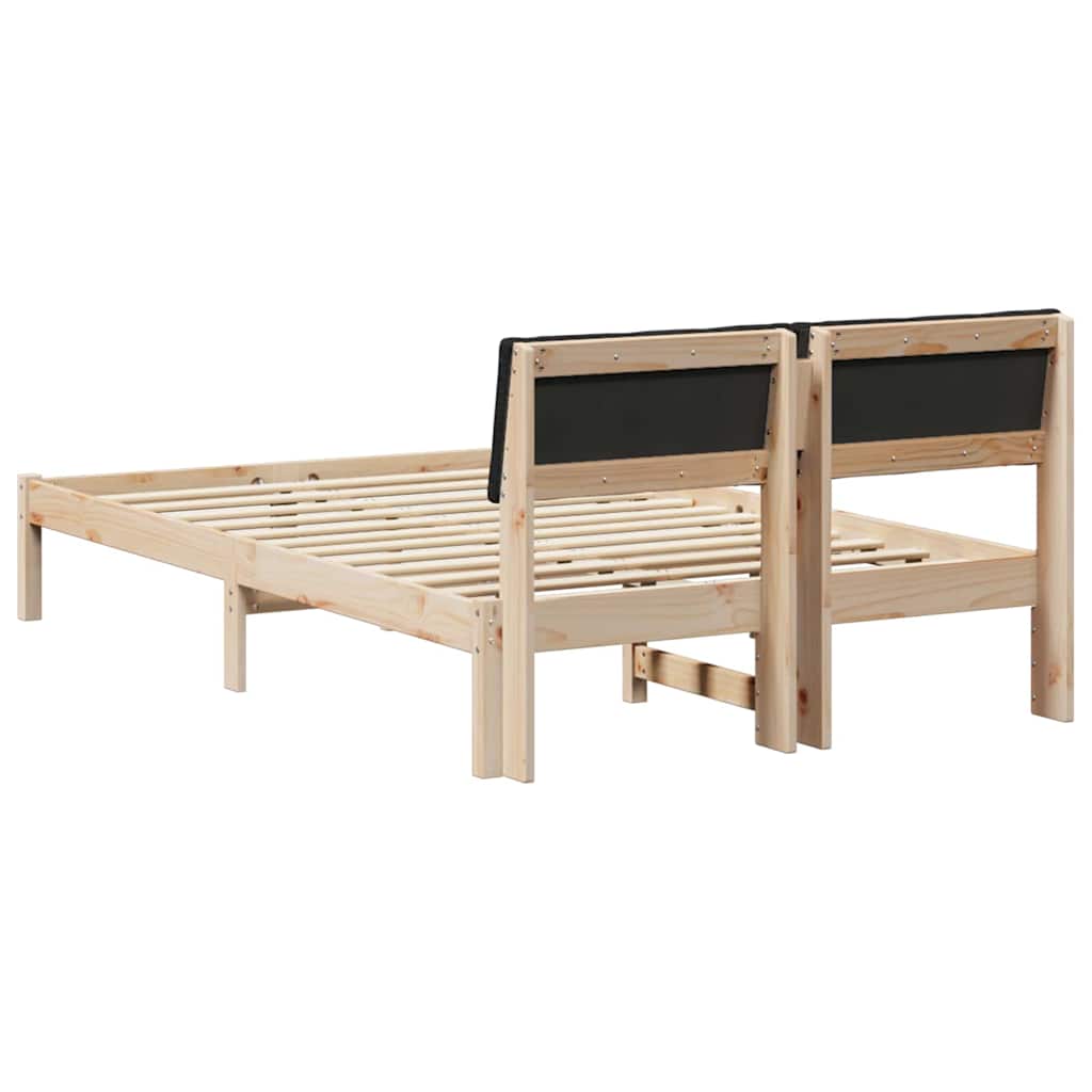 Struttura del Letto con testiera Marrone e nero 120 x 190 cm | homemem39