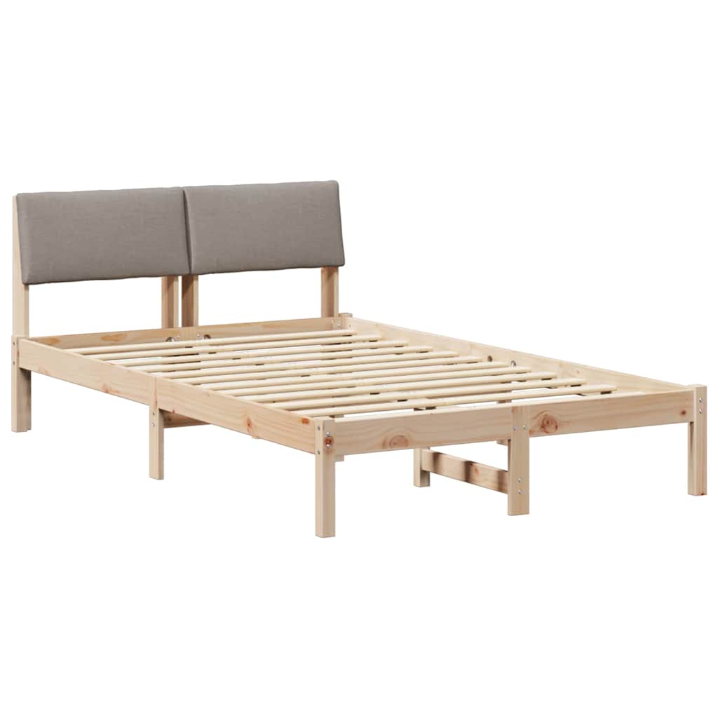 Struttura del Letto con testiera Marrone e taupe 120 x 190 cm | homemem39