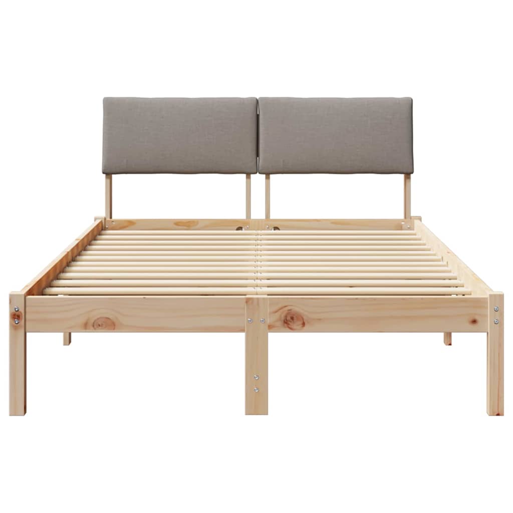Struttura del Letto con testiera Marrone e taupe 120 x 190 cm | homemem39