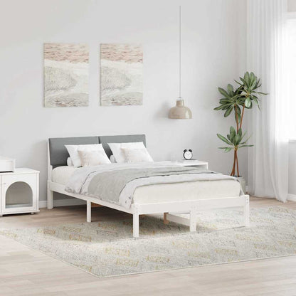 Struttura del Letto Bianco e grigio chiaro 120 x 190 cm | homemem39