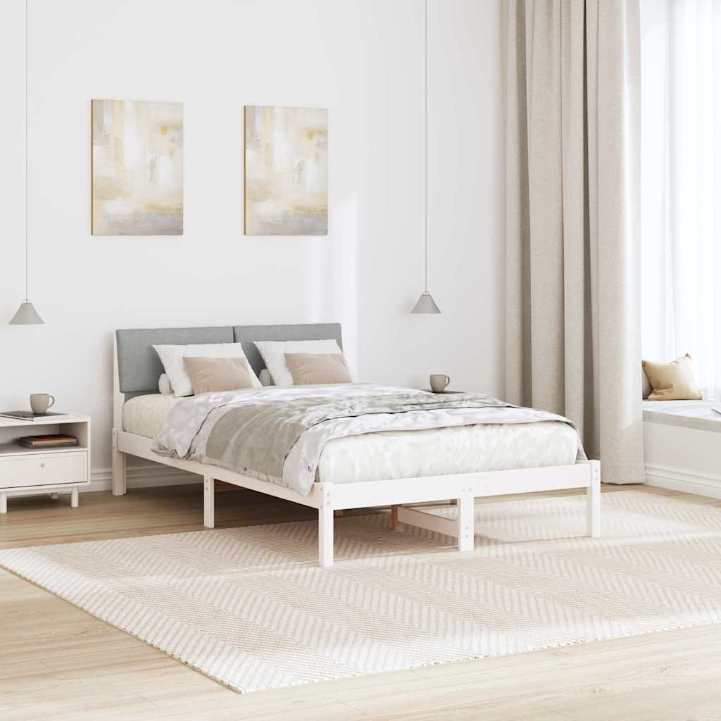 Struttura del Letto Bianco e grigio chiaro 120 x 190 cm | homemem39