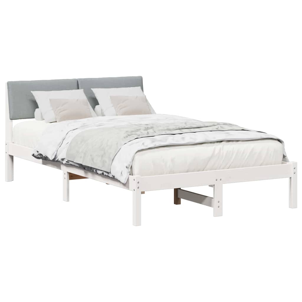 Struttura del Letto Bianco e grigio chiaro 120 x 190 cm | homemem39