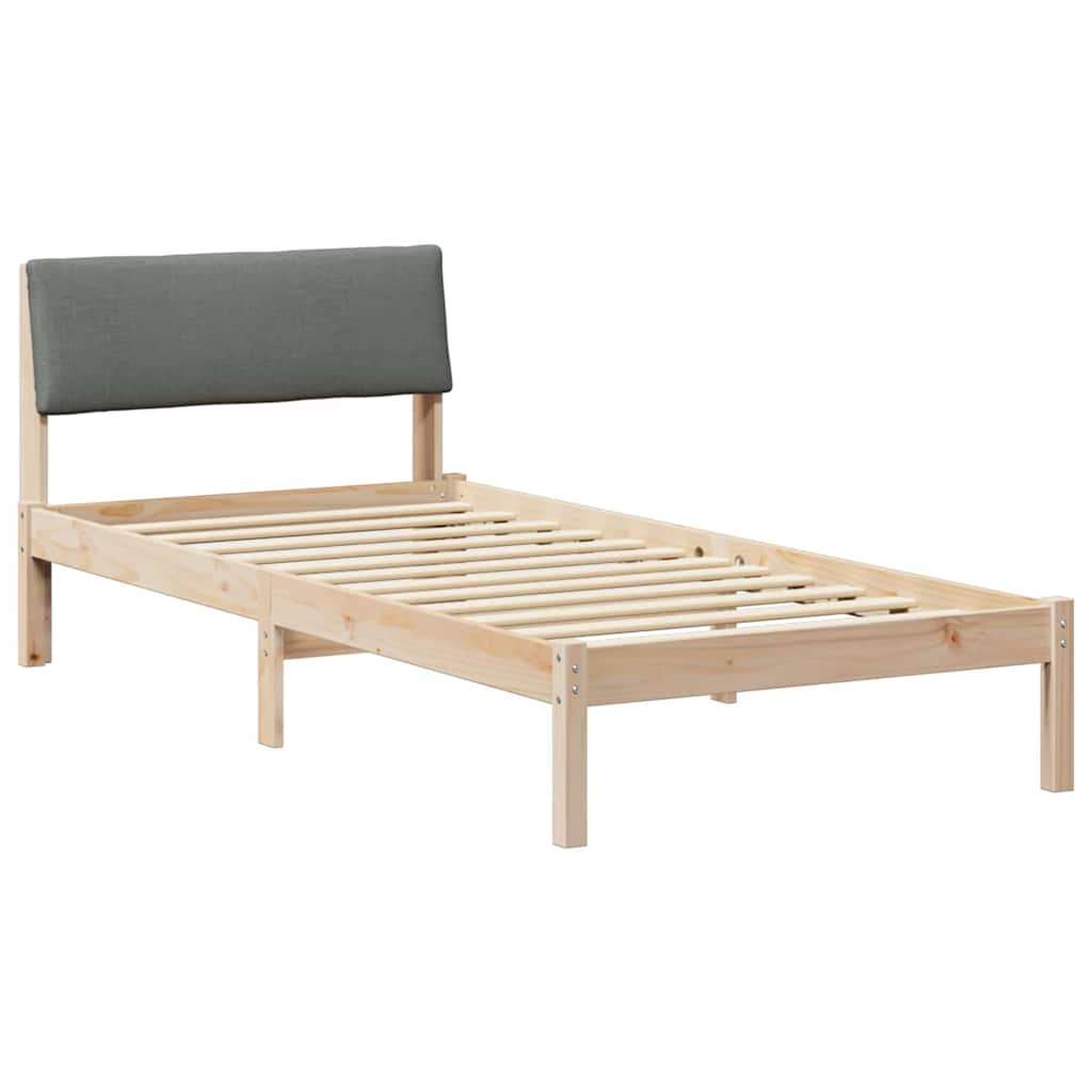Struttura del Letto marrone e grigio scuro 100 x 200 cm | homemem39
