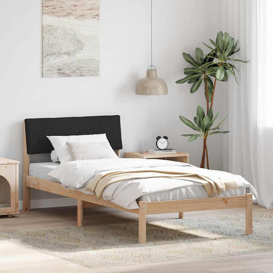 Struttura del Letto con testiera Marrone e nero 100 x 200 cm | homemem39