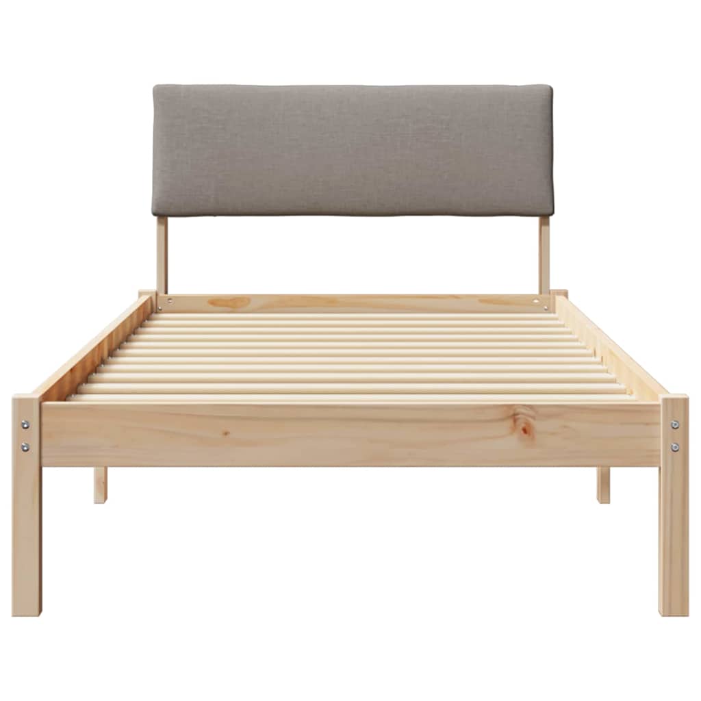 Struttura del Letto con testiera Marrone e taupe 100 x 200 cm | homemem39