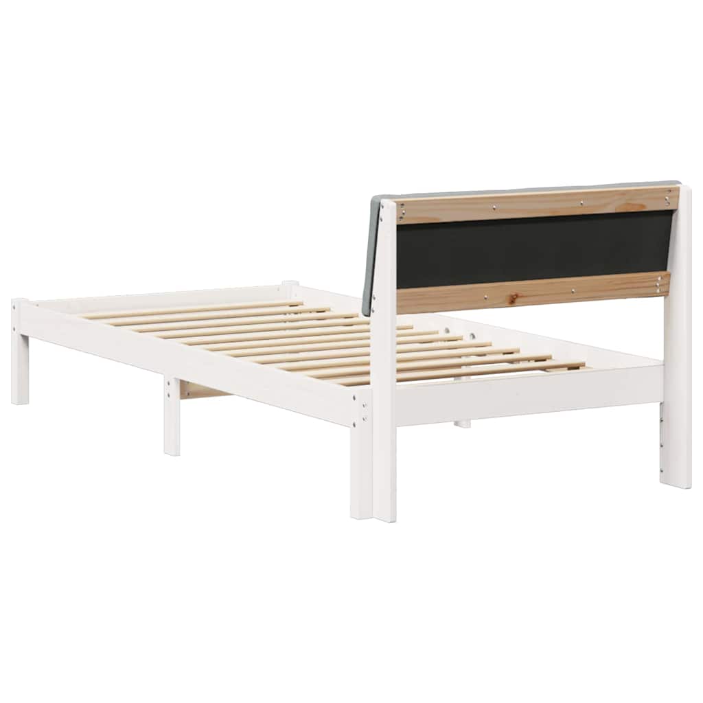 Struttura del Letto Bianco e grigio chiaro 100 x 200 cm | homemem39