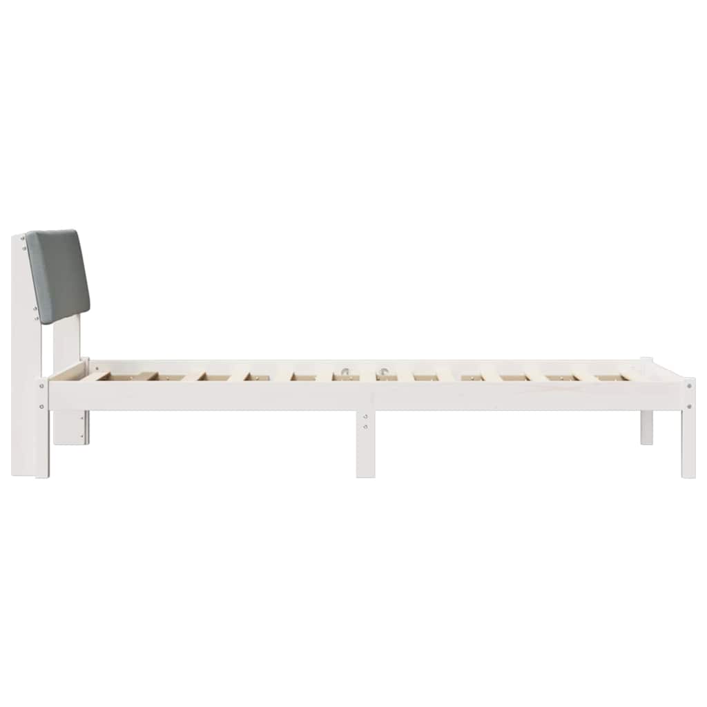 Struttura del Letto Bianco e grigio chiaro 100 x 200 cm | homemem39