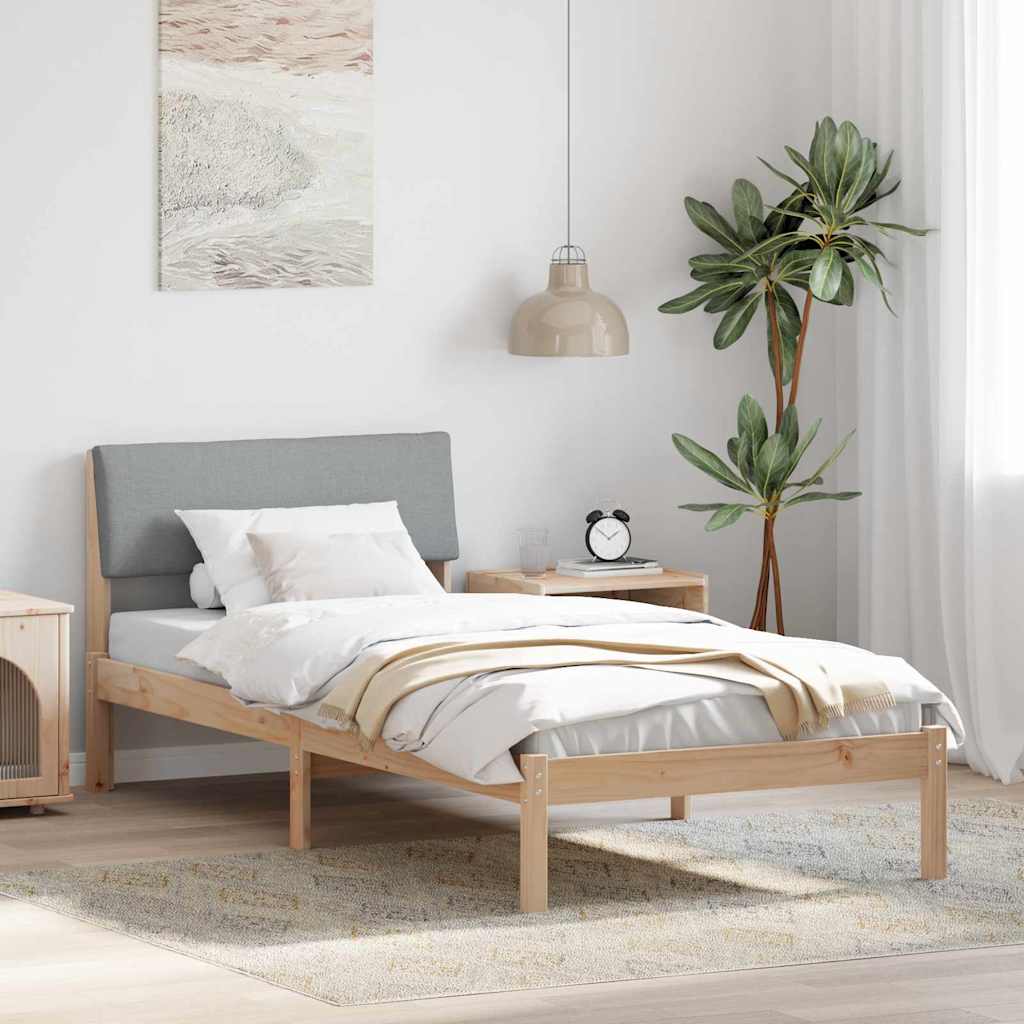 Struttura del Letto Marrone e grigio chiaro 90 x 200 cm | homemem39