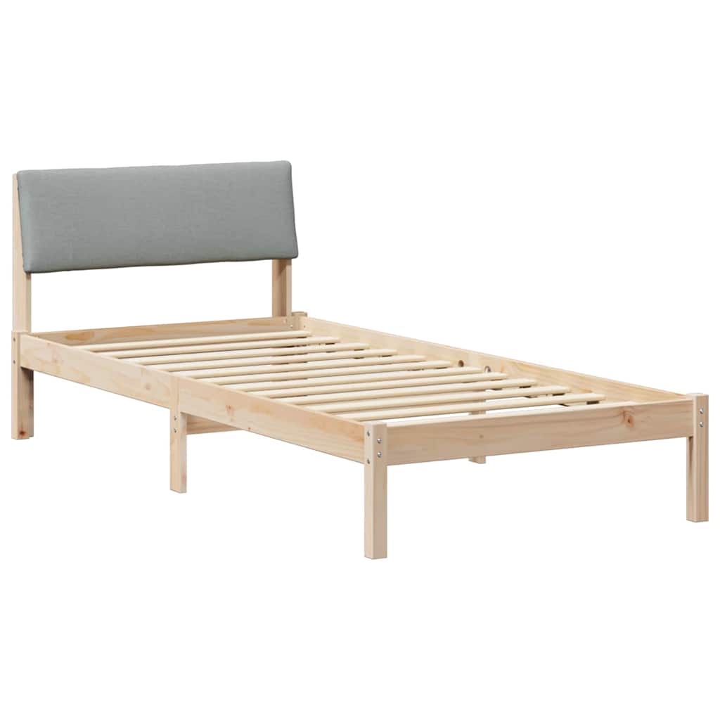 Struttura del Letto Marrone e grigio chiaro 90 x 200 cm | homemem39