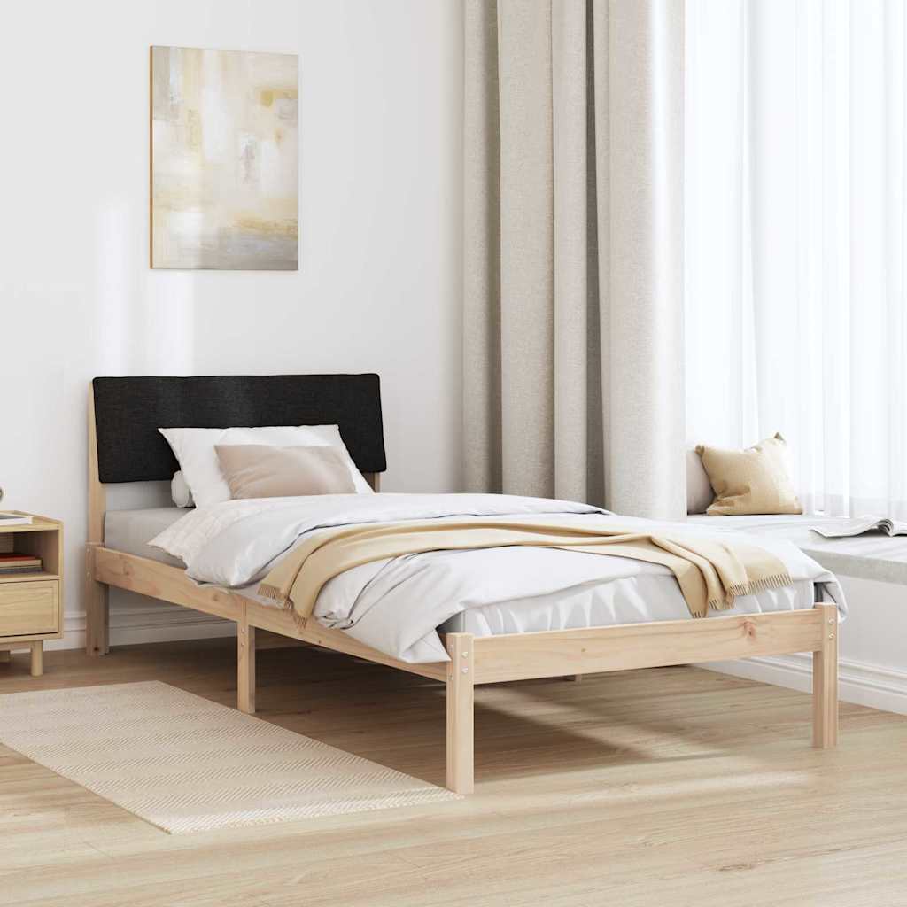 Struttura del Letto con testiera Marrone e nero 90 x 200 cm | homemem39
