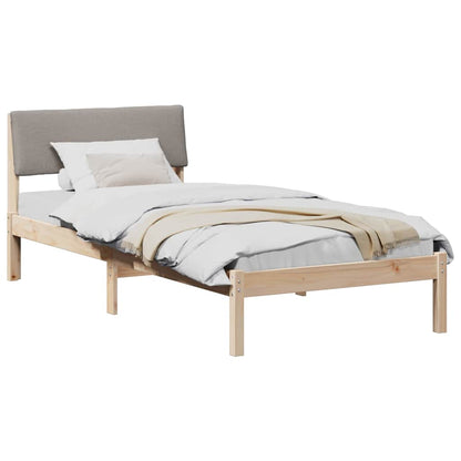 Struttura del Letto con testiera Marrone e taupe 90 x 200 cm | homemem39