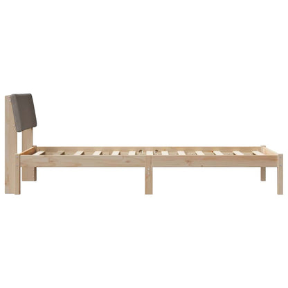Struttura del Letto con testiera Marrone e taupe 90 x 200 cm | homemem39