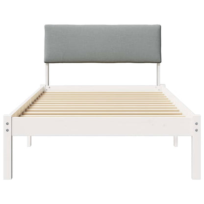 Struttura del Letto Bianco e grigio chiaro 90 x 200 cm | homemem39