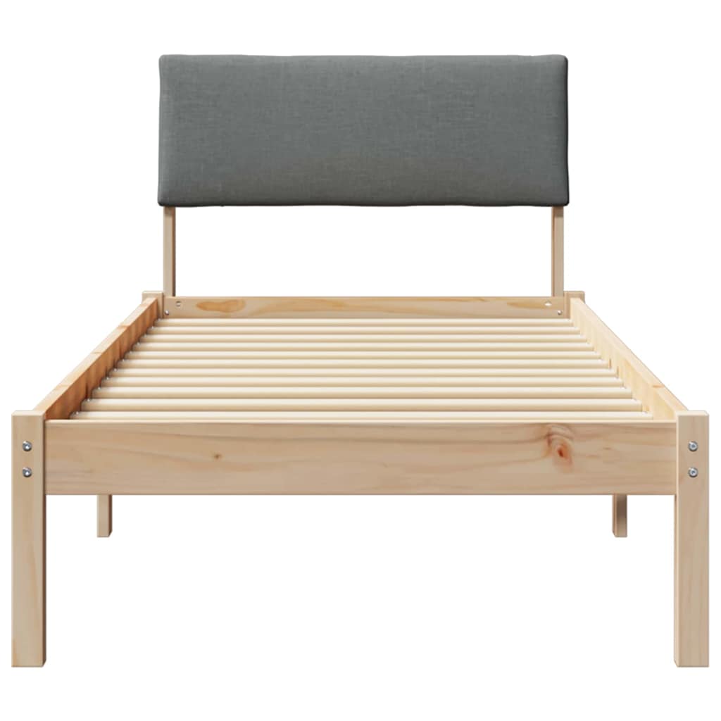 Struttura del Letto marrone e grigio scuro 80 x 200 cm | homemem39