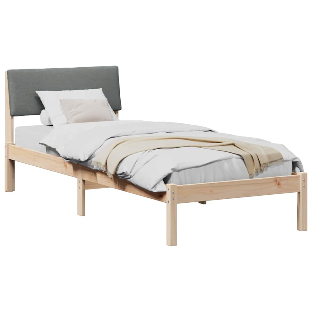 Struttura del Letto marrone e grigio scuro 80 x 200 cm | homemem39