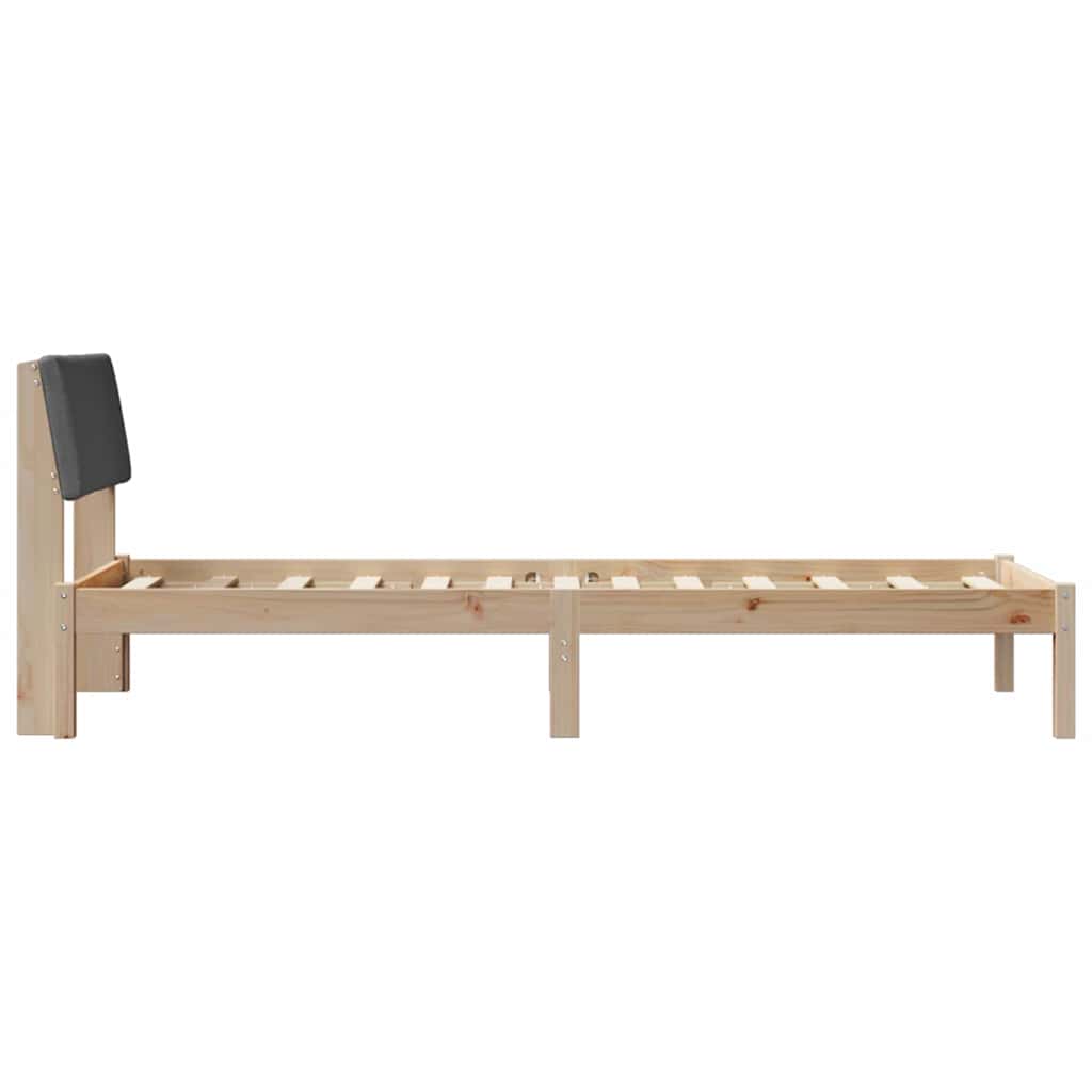 Struttura del Letto marrone e grigio scuro 80 x 200 cm | homemem39
