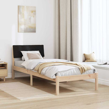 Struttura del Letto con testiera Marrone e nero 80 x 200 cm | homemem39