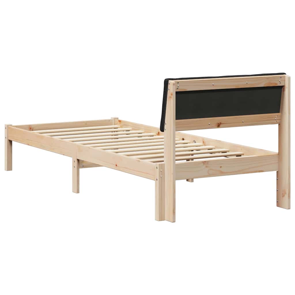 Struttura del Letto con testiera Marrone e nero 80 x 200 cm | homemem39