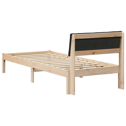 Struttura del Letto con testiera Marrone e nero 80 x 200 cm | homemem39