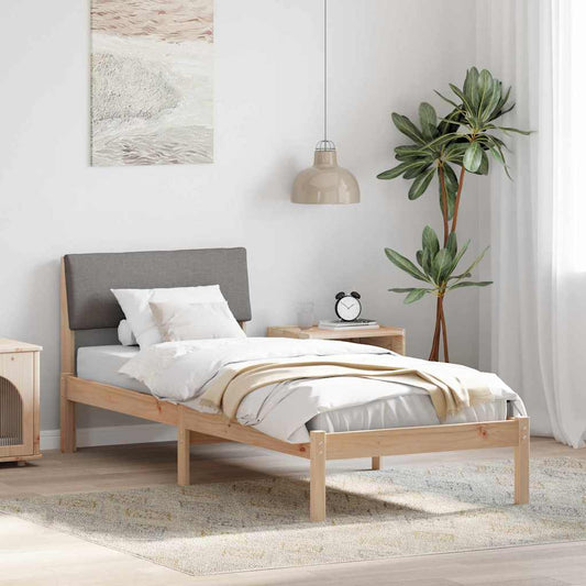 Struttura del Letto con testiera Marrone e taupe 80 x 200 cm | homemem39