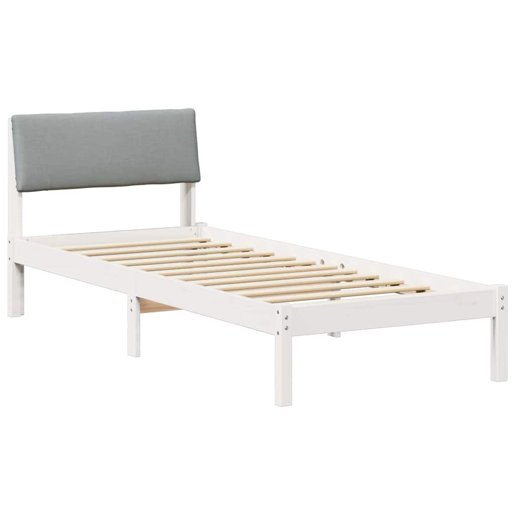Struttura del Letto Bianco e grigio chiaro 80 x 200 cm | homemem39