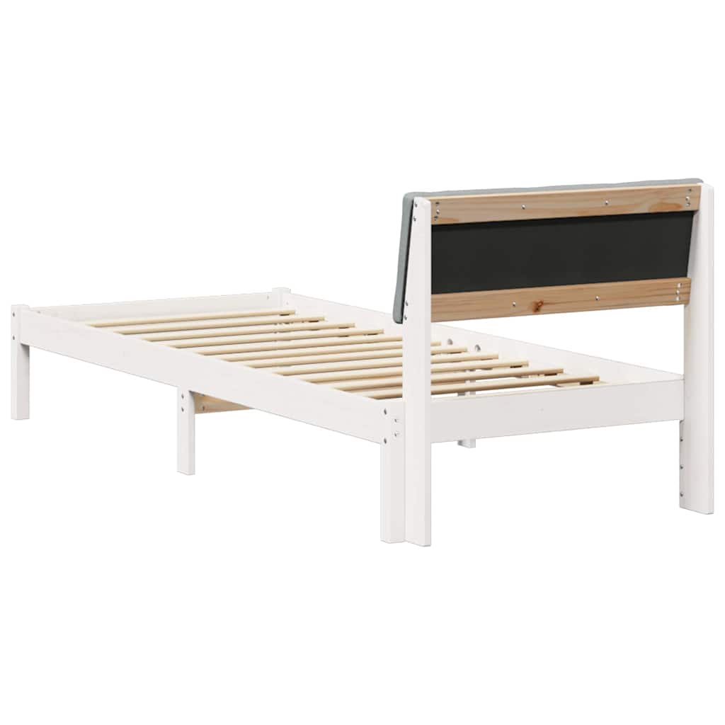 Struttura del Letto Bianco e grigio chiaro 80 x 200 cm | homemem39
