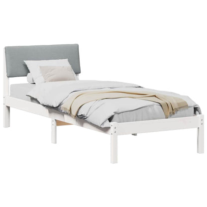 Struttura del Letto Bianco e grigio chiaro 80 x 200 cm | homemem39