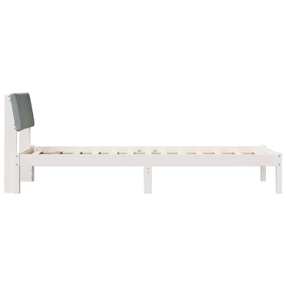 Struttura del Letto Bianco e grigio chiaro 80 x 200 cm | homemem39
